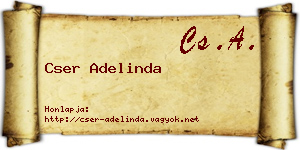 Cser Adelinda névjegykártya